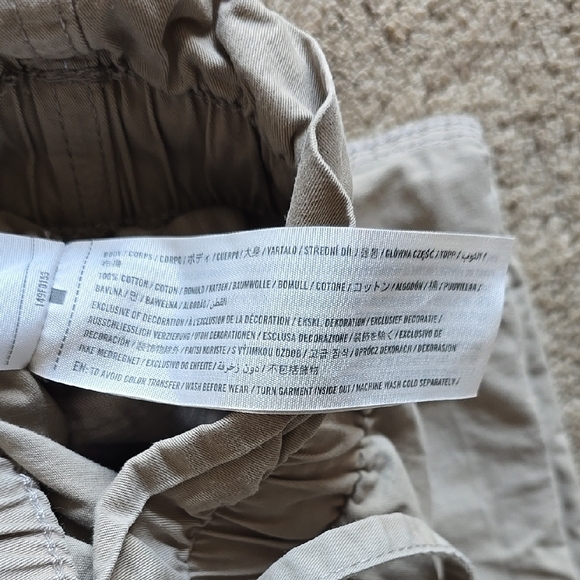 Abercrombie & Fitch High Waist Khaki Paperbag Shorts Size Small 100% Cotton - Picture 3 of 6